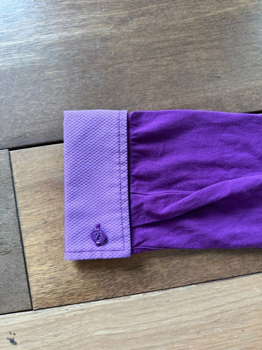 WOMEN'S PURPLE EMBROIDERED SHIRT - DISTINCTIVE DESIGNER STYLE!  size M
