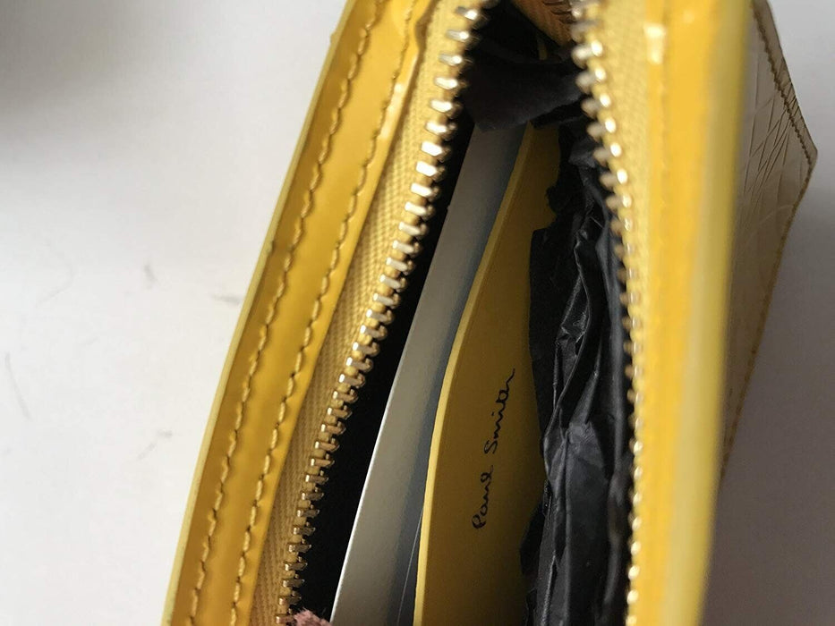 PAUL SMITH NO. 9 PATENT YELLOW COIN/CARD PURSE - MAYFAIR STYLE!
