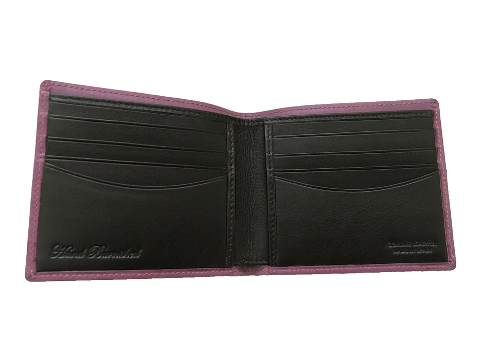 Paul Smith Boxed Wallet 8 Card Slots Burnished Plum Calf Leather  Brown Interior - UNBOXED