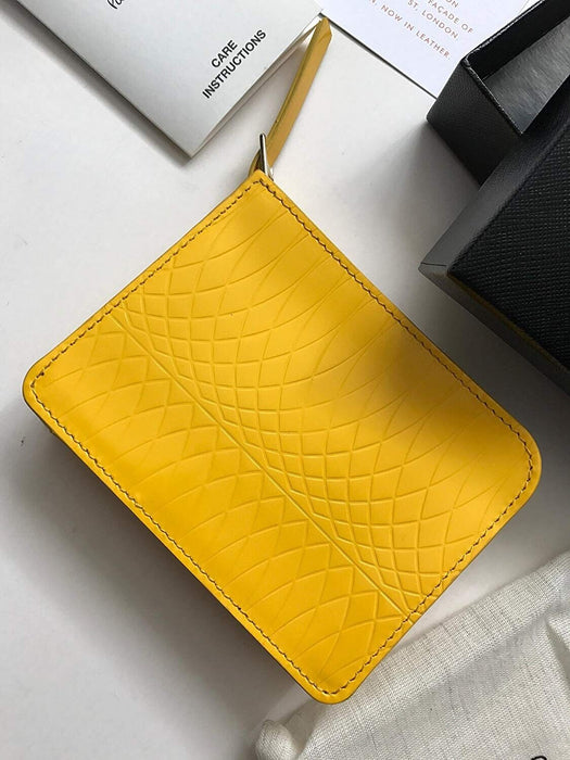 PAUL SMITH NO. 9 PATENT YELLOW COIN/CARD PURSE - MAYFAIR STYLE!