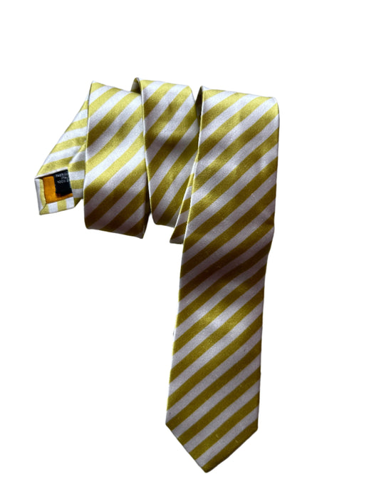 Paul Smith Yellow Diagonal Stripe Tie - 6cm Blade - Make a Bold Statement!