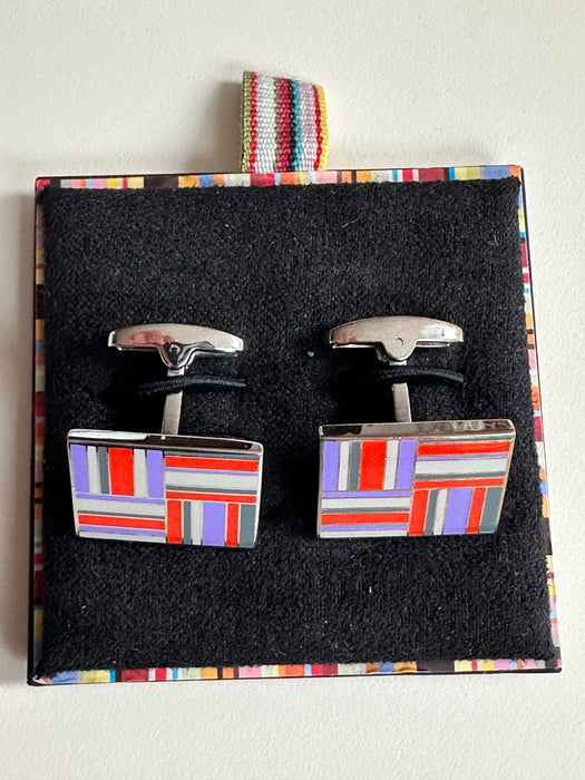 Paul Smith FLAG Cufflinks in Blue Red  & Grey