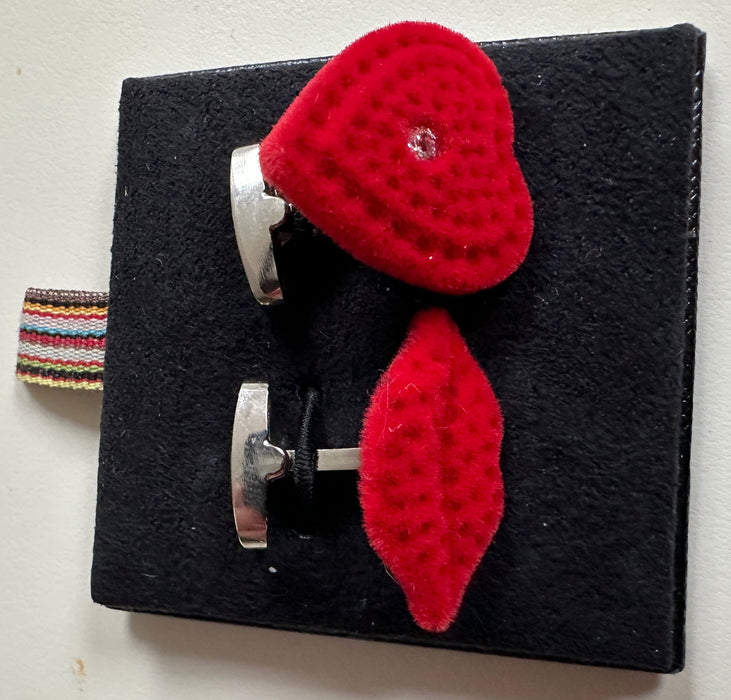 Paul Smith Red Heart and Lips Cufflinks