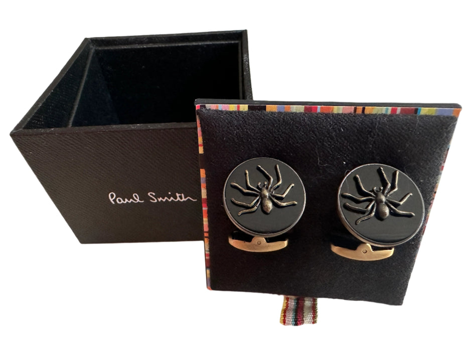 Paul Smith Cufflinks Gunmetal 2D Spider Rare Unique Limited Edition