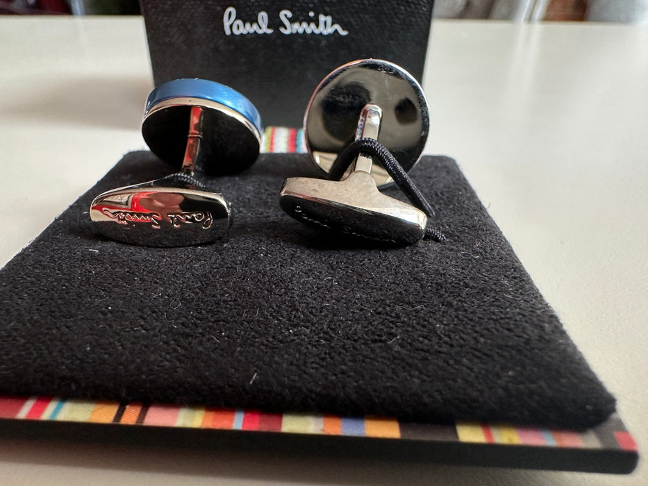 Paul Smith Blue Foil Patterned Cufflinks