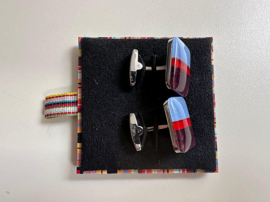 Paul Smith Multicolor Striped  Cufflinks - Gift Boxed
