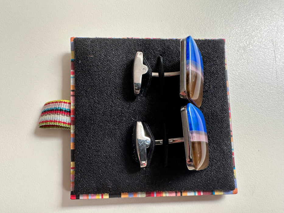 Paul Smith Cufflinks Multi coloured Glass effect
