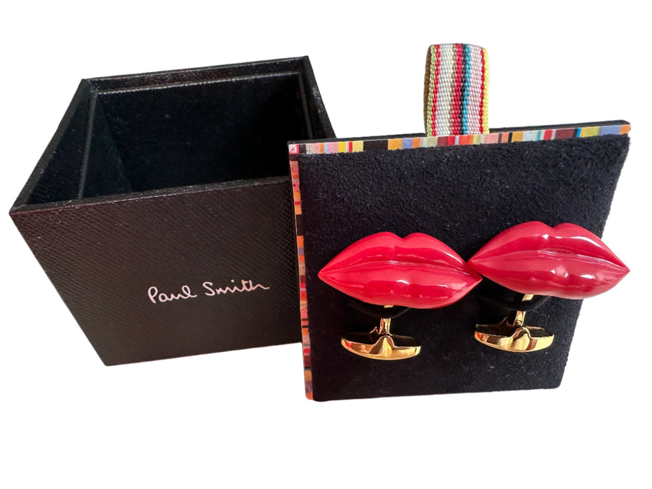 Paul Smith Red Lips Cufflinks - Add a Kiss of Style!