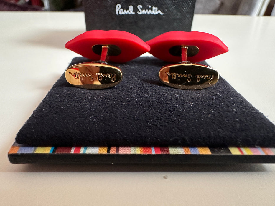 Paul Smith Red Lips Cufflinks - Add a Kiss of Style!