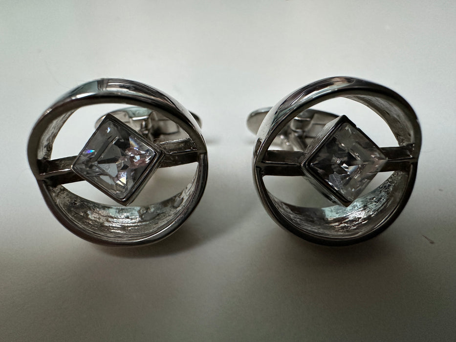Paul Smith Cufflinks Round with  stone insert