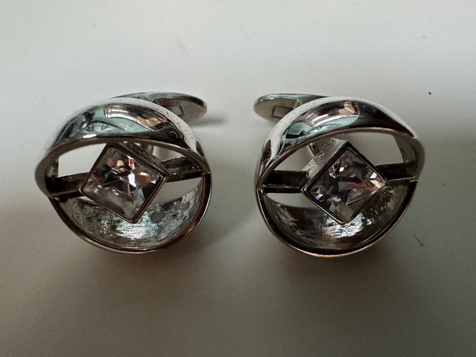 Paul Smith Cufflinks Round with  stone insert