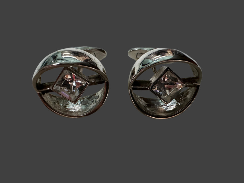 Paul Smith Cufflinks Round with  stone insert