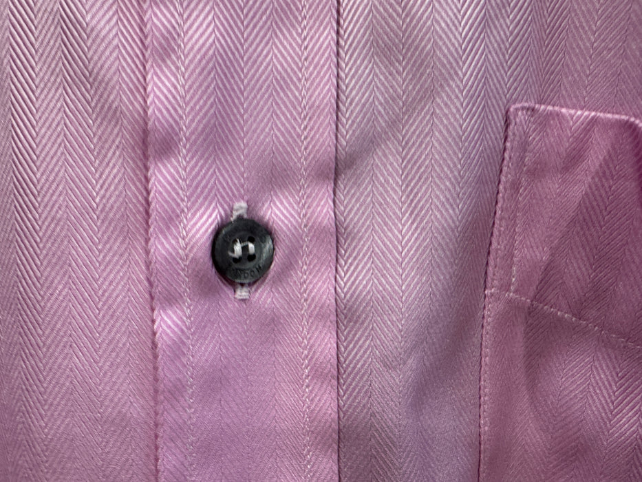 Paul Smith Slim Fit Pink Chambray Shirt Double cuffed  - Size 15.5/39