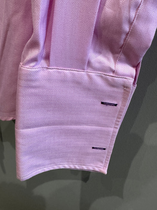 Paul Smith Slim Fit Pink Chambray Shirt Double cuffed  - Size 15.5/39