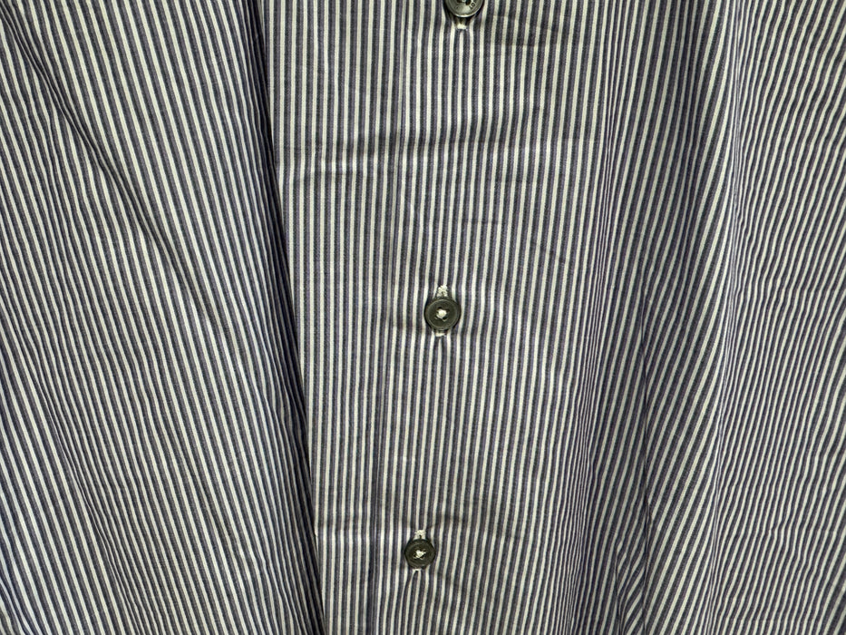 Paul Smith Long Sleeve Slim Fit Purple Stripe Shirt - Size 17.5/44 - Pattern Cuff detail