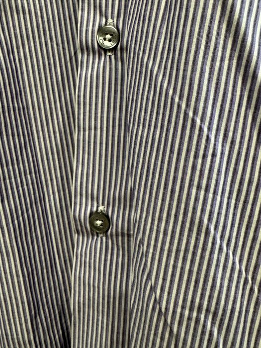 Paul Smith Long Sleeve Slim Fit Purple Stripe Shirt - Size 17.5/44 - Pattern Cuff detail