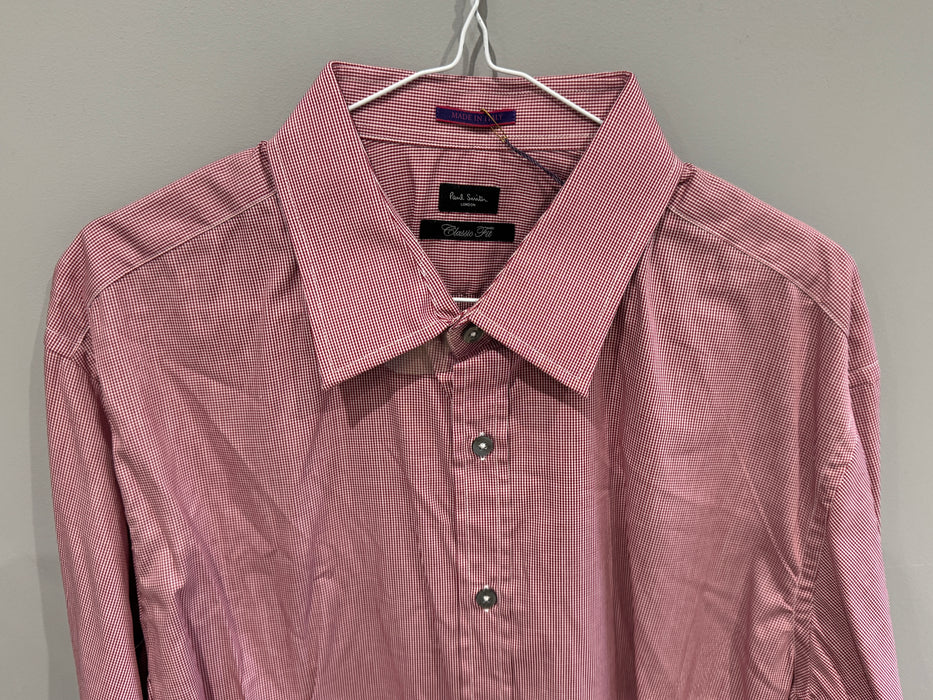 Paul Smith Classic Fit Red Check Shirt - Size 17/43