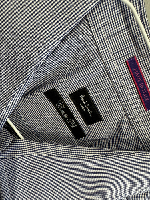 Paul Smith  Shirt | Blue Micro check | Size 17 / 43 | Classic fit | London Collection