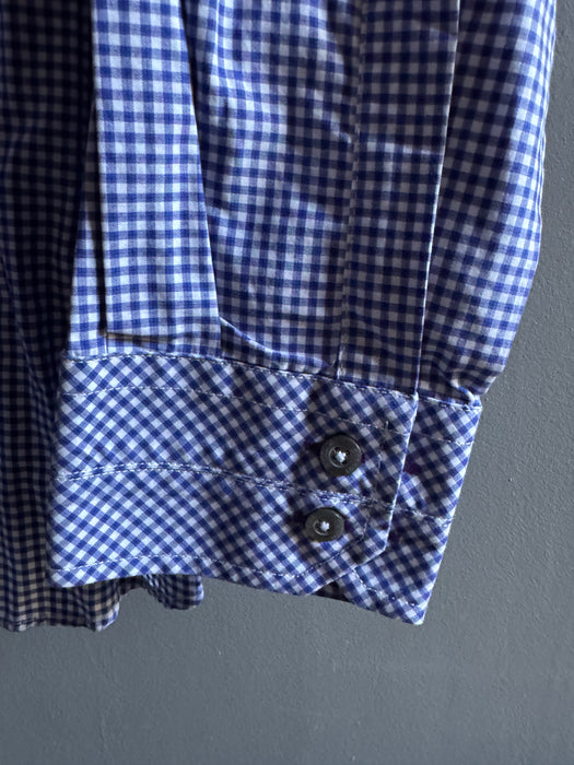 Paul Smith Royal Blue Gingham Check Shirt - Slim Fit - Size 17/43