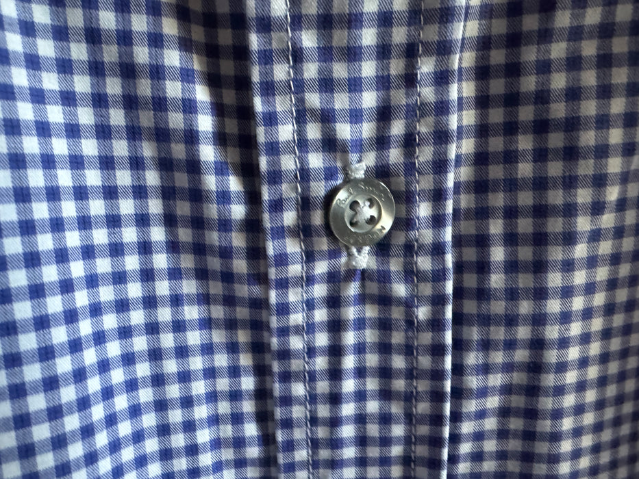 Paul Smith Royal Blue Gingham Check Shirt - Slim Fit - Size 17/43