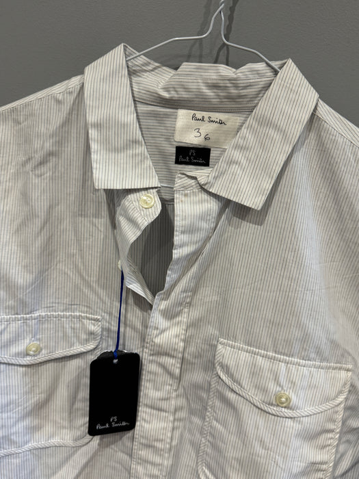 Paul Smith PS Long Sleeve Striped Shirt with Contrast Cuffs - Size M