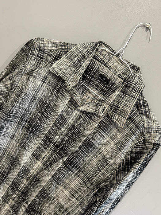 Paul Smith Black and Grey Check Slim Fit Shirt - Size M