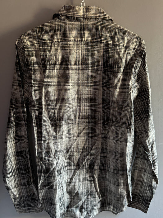 Paul Smith Black and Grey Check Slim Fit Shirt - Size M