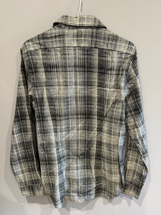 Paul Smith Black and Grey Check Slim Fit Shirt - Size M