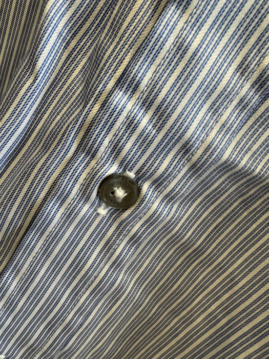 Paul Smith Formal Classic Shirt - Blue Stripe - Single Cuff - Size 17/43