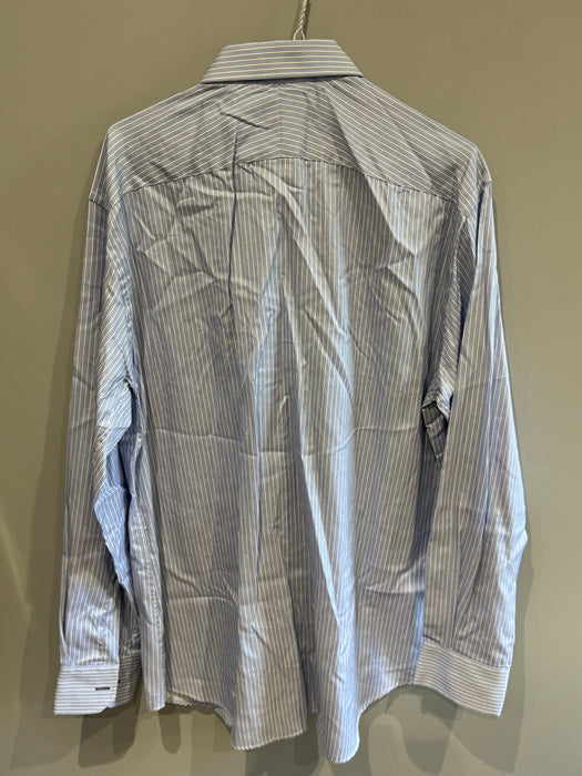 Paul Smith Formal Classic Shirt - Blue Stripe - Single Cuff - Size 17/43