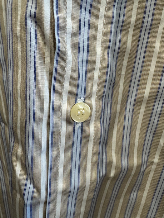Paul Smith Classic Fit Blue and Grey Stripe Shirt - Size 16/41