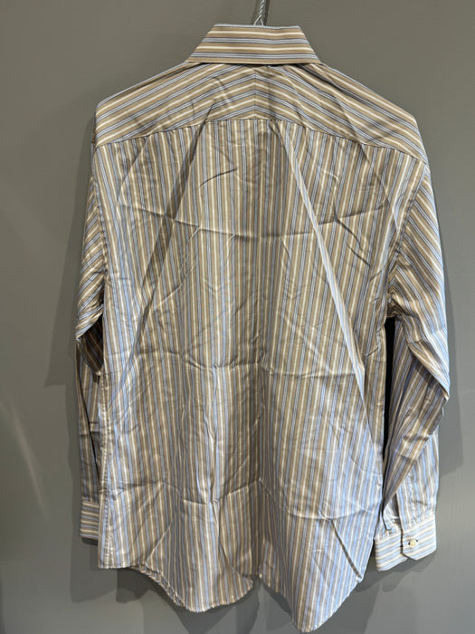 Paul Smith Classic Fit Blue and Grey Stripe Shirt - Size 16/41