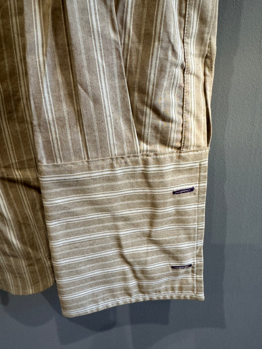 Paul Smith Formal LS Classic Brown Stripe Shirt  - Size 16.5 / 42  - p2p 22.5"