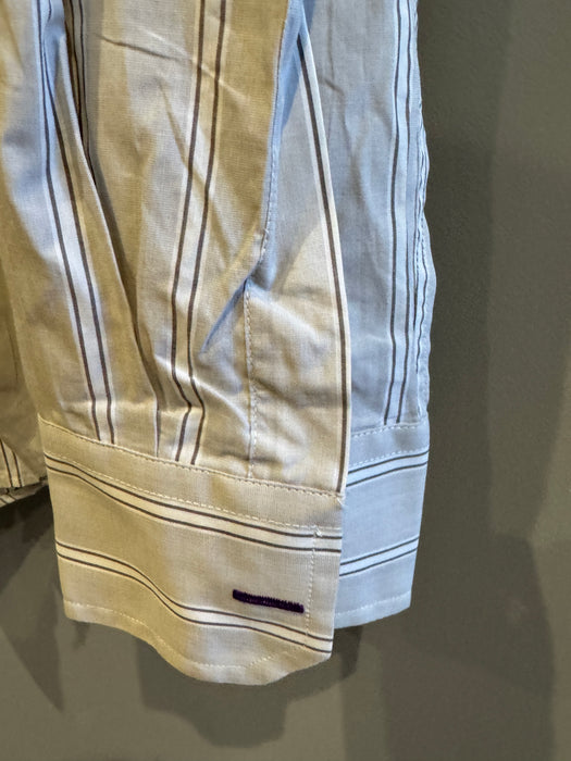 Paul Smith Long Sleeve Grey Shirt with White Stripes - Size 16.5/42