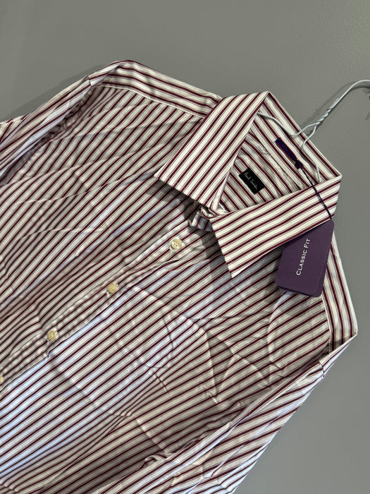 Paul Smith Classic Fit Red Stripe Shirt - Size 16.5/42