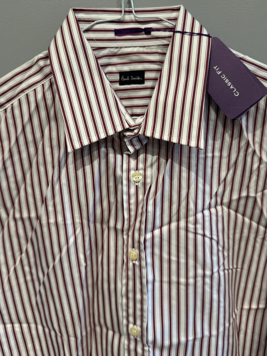 Paul Smith Classic Fit Red Stripe Shirt - Size 16.5/42