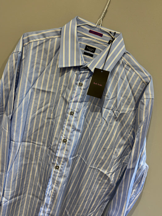 Paul Smith Long Sleeve Blue Stripe Shirt - Size 16.5/42