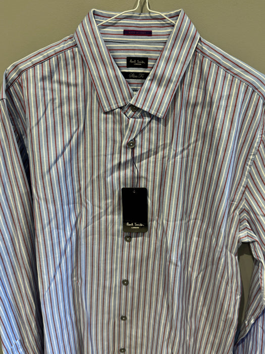 ポール・スミス ストライプ ドレスシャツ スリムフィット | サイズ 17 | ロンドンコレクション 👔