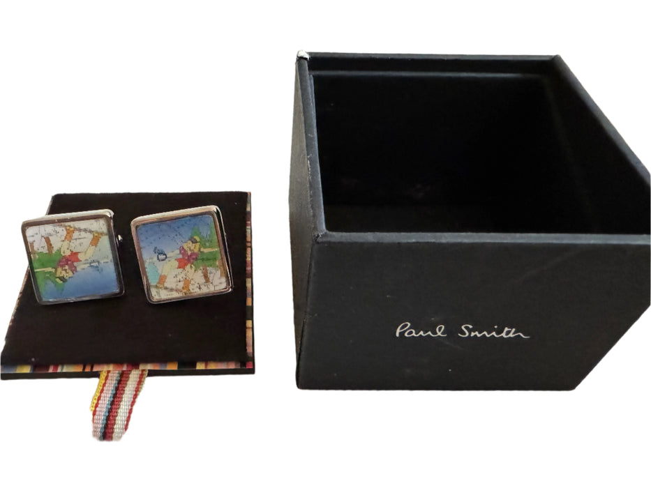 Paul Smith Lenticular "Pin-Up" Cufflinks – Ultra-Rare White Palladium Edition (New Old Stock – Early 2000s!)