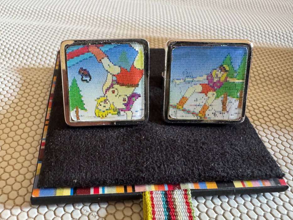 Paul Smith Lenticular "Pin-Up" Cufflinks – Ultra-Rare White Palladium Edition (New Old Stock – Early 2000s!)