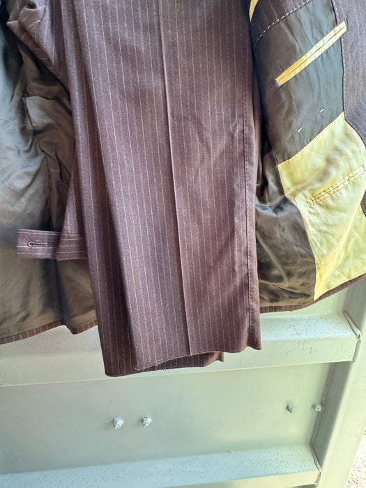 Paul Smith Brown Pinstripe Suit | Single Breasted | Mainline Collection | Size 40 | Made in Japan | RRP £950