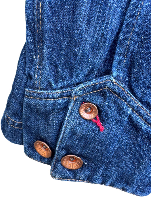 Paul Smith RED EAR Distressed Indigo Chore Jacket with Red Ear Detail - Rare, Exclusive Style - Size L