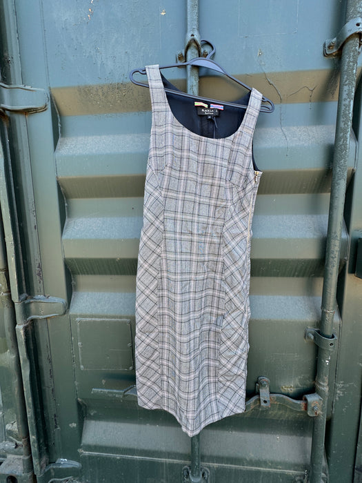 PAUL SMITH GREY CHECK WOVEN DRESS - TIMELESS ELEGANCE! 42 / 52 UK 10