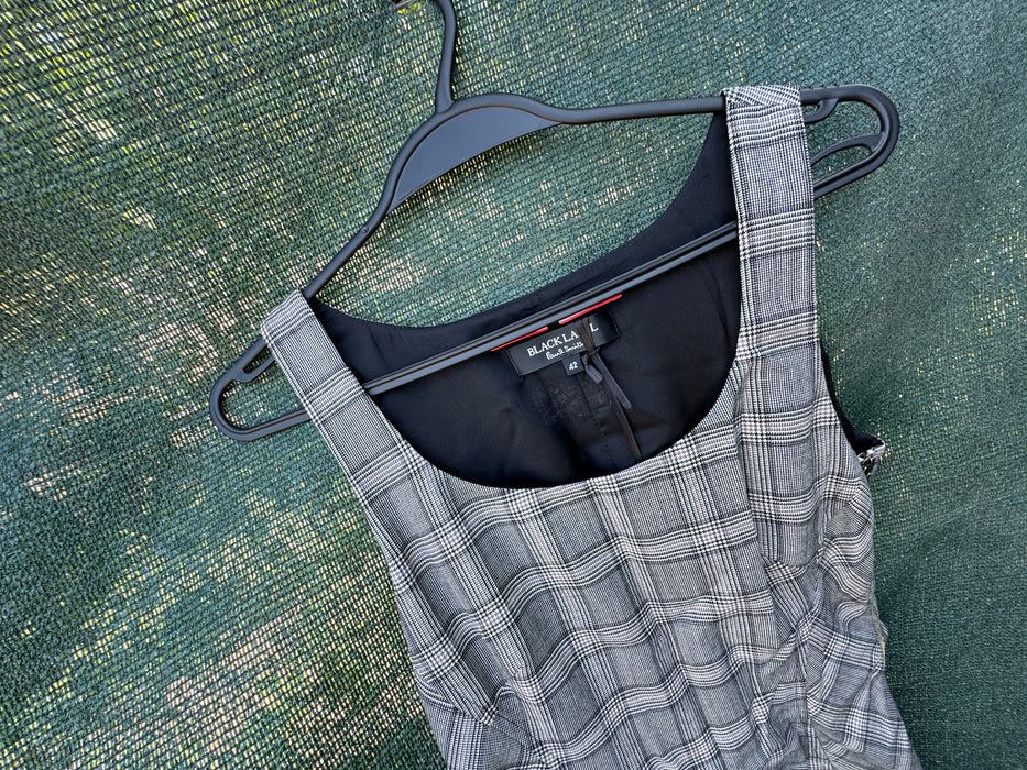 PAUL SMITH GREY CHECK WOVEN DRESS - TIMELESS ELEGANCE! 42 / 52 UK 10