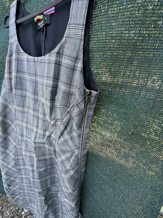 PAUL SMITH GREY CHECK WOVEN DRESS - TIMELESS ELEGANCE! 42 / 52 UK 10