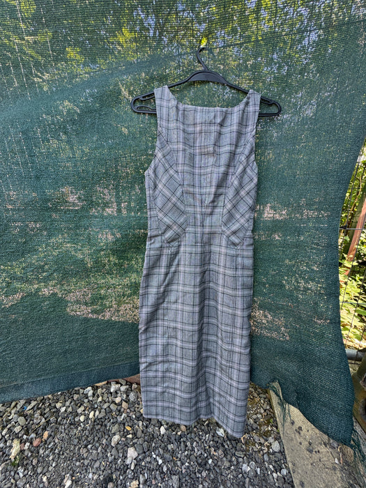 PAUL SMITH GREY CHECK WOVEN DRESS - TIMELESS ELEGANCE! 42 / 52 UK 10