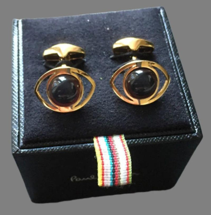 Paul Smith Golden Eye Cufflinks  Gold surround with Brown Eyes Cufflinks