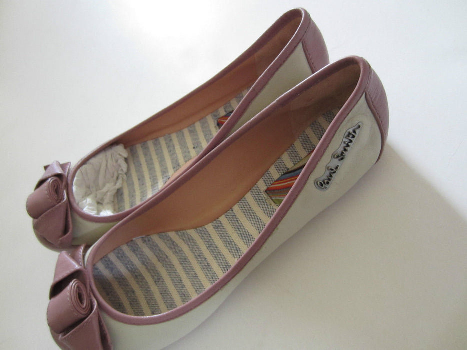 PAUL SMITH PINK LEATHER BOW FLATS - STEP INTO LUXURY!