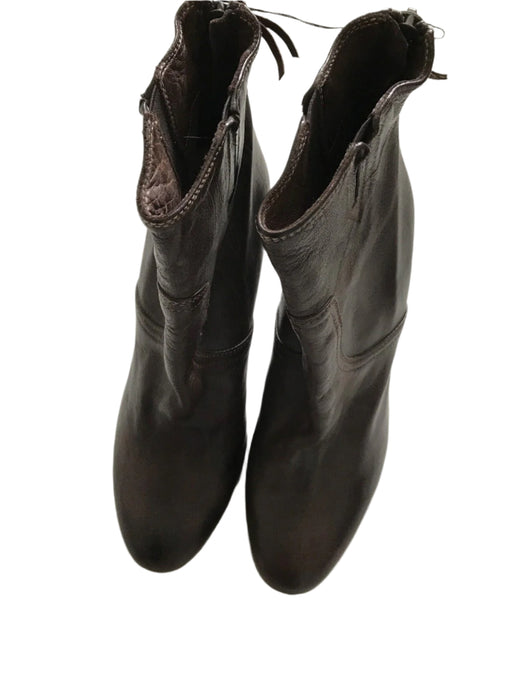 Paul Smith Women Stiletto Brown Leather Boots UK 6 EU 39 - Step Into Style!
