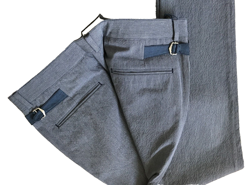 Paul Smith "PS" Slim Fit Waist Adjuster Trousers with Subtle Stripe - Size 32R